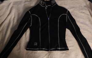 SO REAL Track Suit Full-Zip Jacket and Pants Set Black Contrast Stitching
